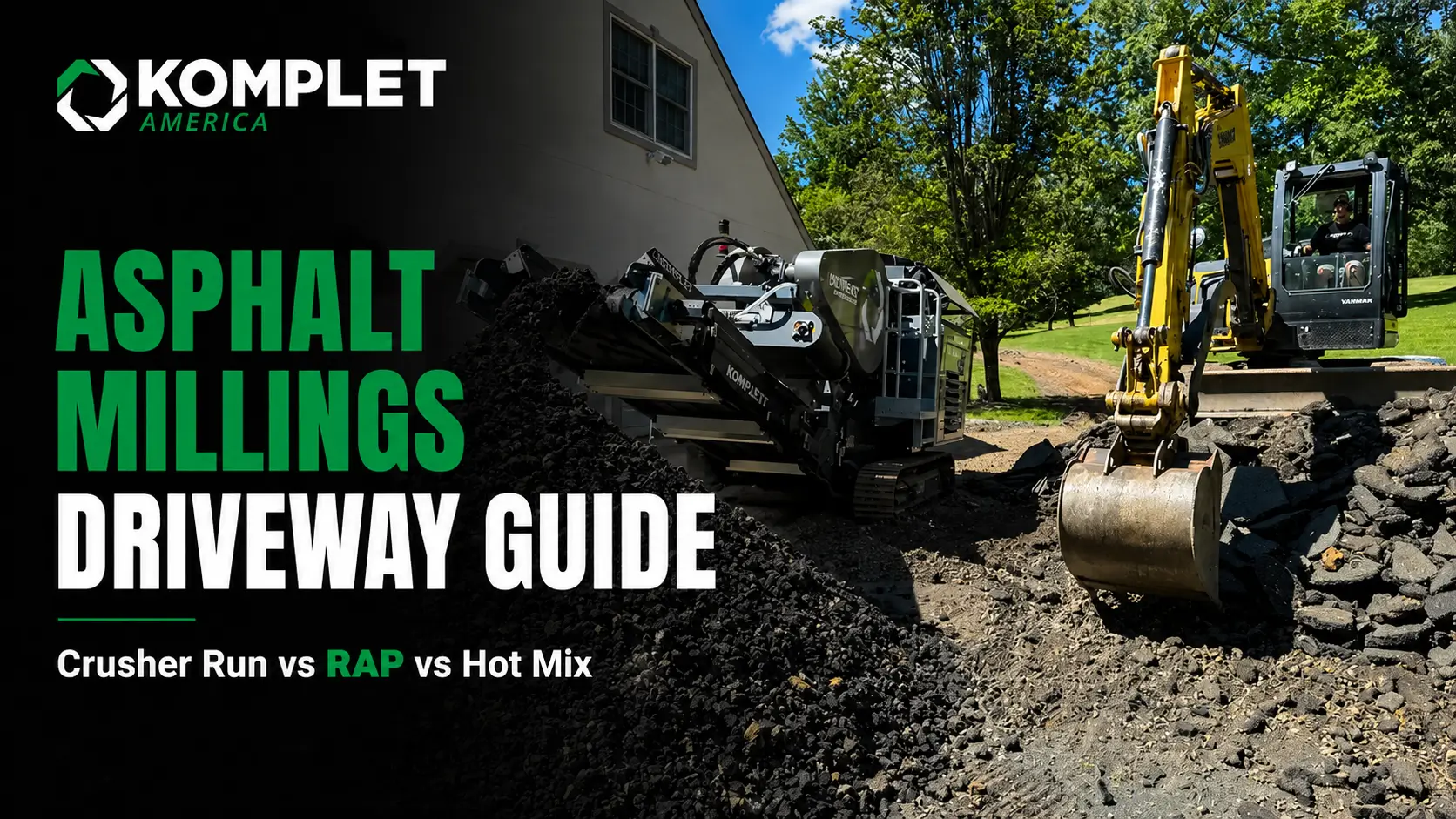 Asphalt Millings Driveway Guide Crusher Run vs RAP vs Hot Mix