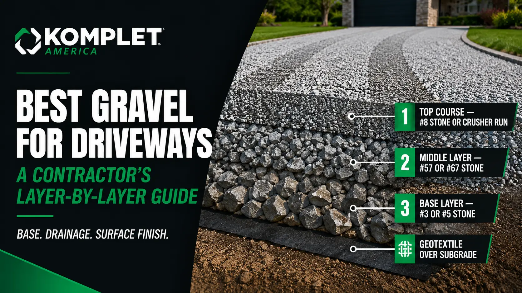 Best Gravel for Driveways A Contractor's Layer-by-Layer Guide - Komplet America