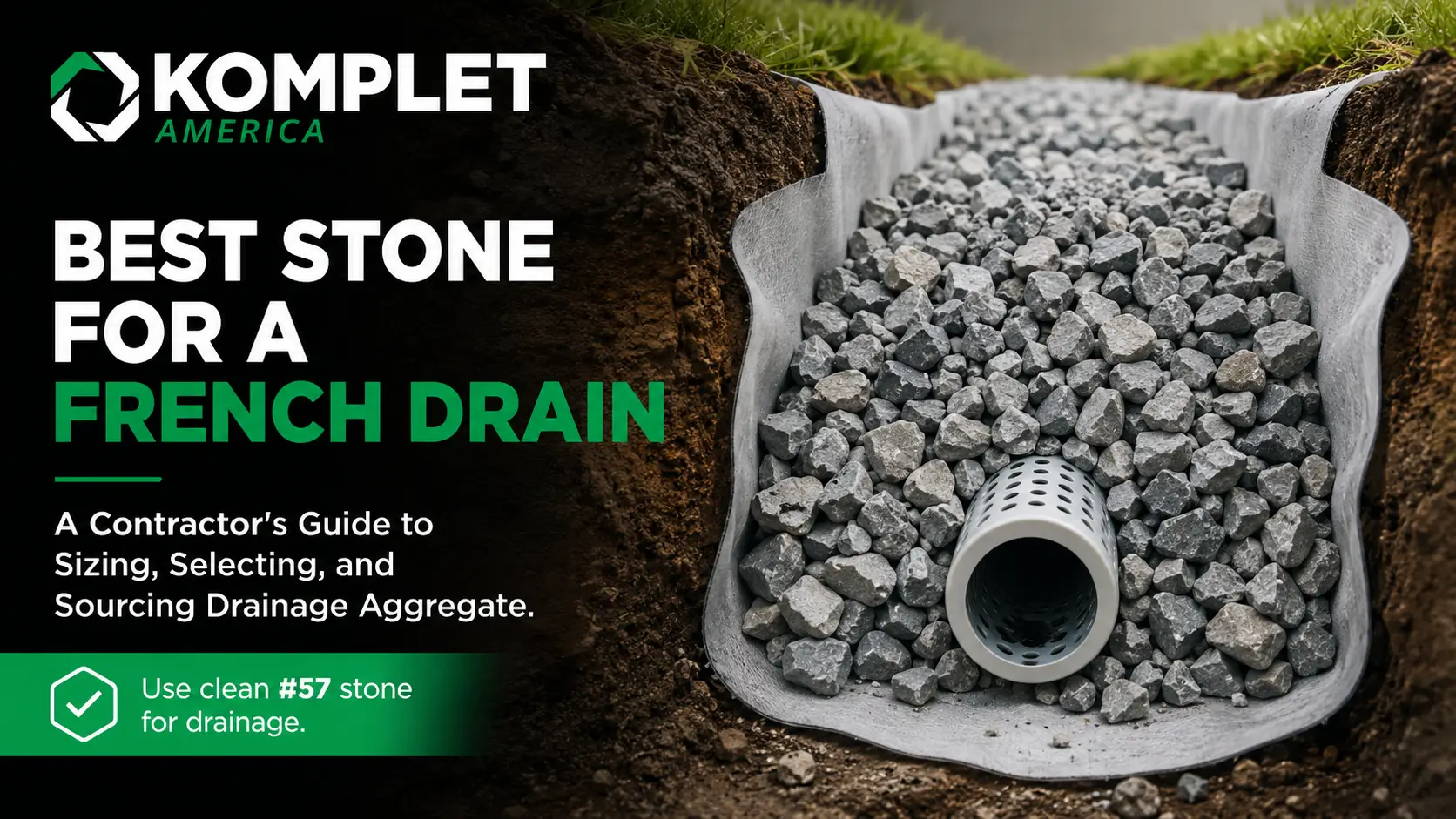 Best Stone for a French Drain A Contractor's Guide to Sizing, Selecting, and Sourcing Drainage Aggregate - Komplet America