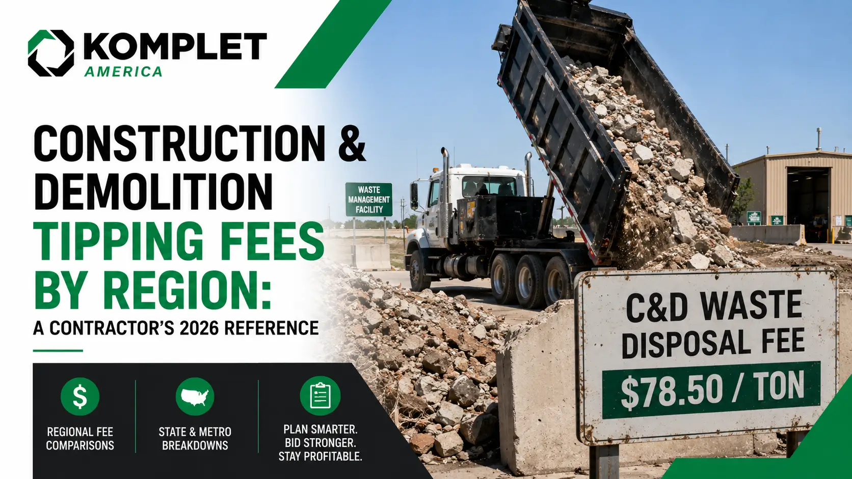 Construction & Demolition Tipping Fees by Region A Contractor's 2026 Reference