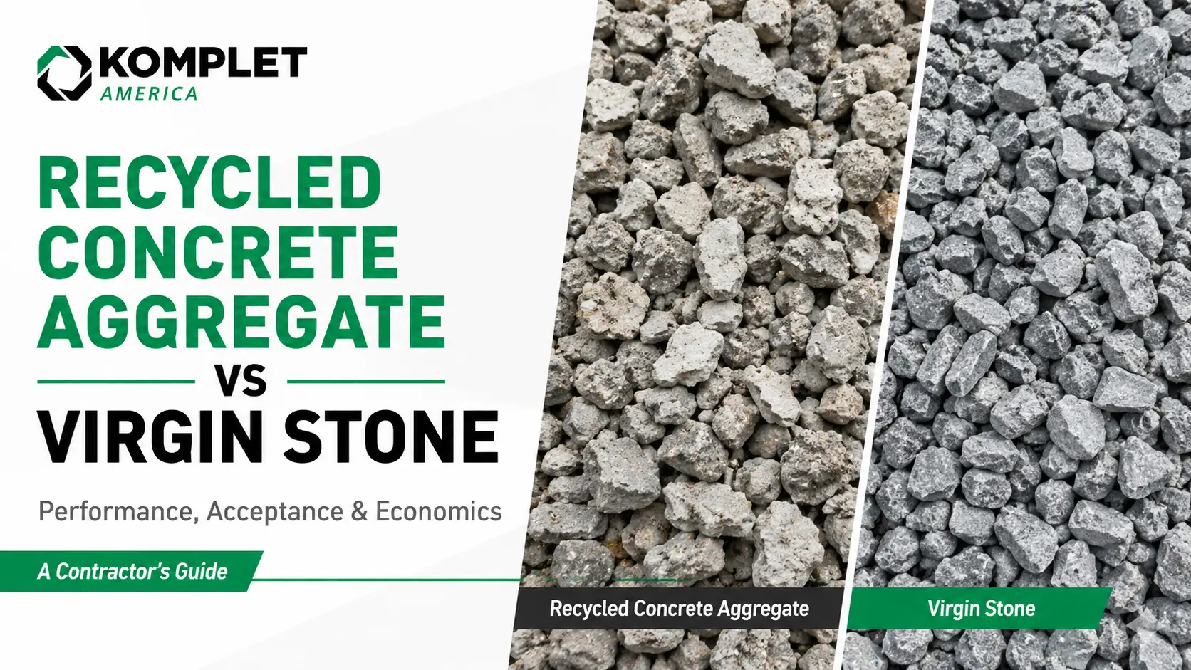 Recycled Concrete Aggregate vs Virgin Stone A Contractor's Guide to Performance, Acceptance, and Economics - Komplet America